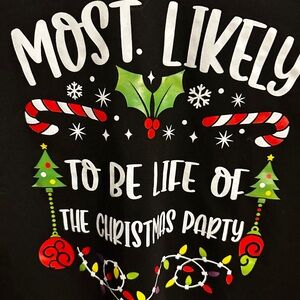 Festive Black Holiday T-Shirt